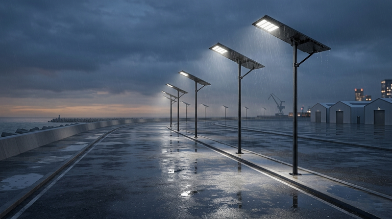 Maximización del rendimiento en climas lluviosos: Guía de atenuación para farolas solares todo en uno