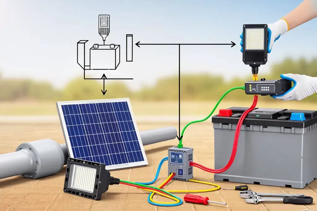 ¿Cómo instalar farolas solares una sola persona?
